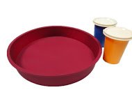 Click Here to See More Images 2 Silicone Round Cake Pan - Color Red or Red Wine + Free Tupperware Bell Tumbler 2pcs