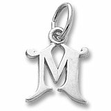 Rembrandt Charms Letter M Charm, Sterling Silver