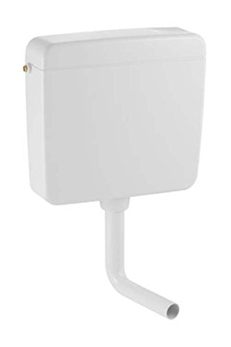 Geberit Aufputz Spülkasten AP127 mit Spül-Stopp-Spülung, Toilettenspülung tief hängend, mit flexiblem Wasseranschluss, geräus