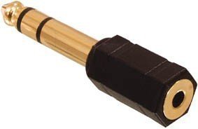 Consoletronic 6.35mm Jack Plug to 3.5mm Socket - Premium Quality / 24k Gold Plated/Male to Female/Audio/Adapter/Stereo