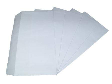 GP Globe Packaging 100 x DL White Plain Self Seal Paper Envelopes (Size: 220x110mm) - Printer Safe & Fully Opaque - Security Mailing Envelopes for Home, Office & Business Use