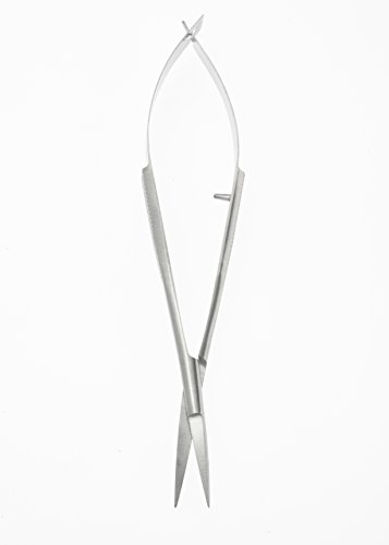 SE SP46C Curved Iris Scissors with Spring, 4.75"
