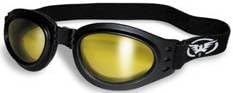 Adventure Yellow Tint Lenses Motorcycle Goggles Foldable