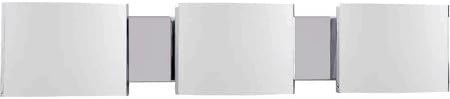 Whitfield Lighting LEDVL2603-CH Aurora - 30" 27W 3 LED Bath Vanity, Satin Steel Finish with Dove White Glass