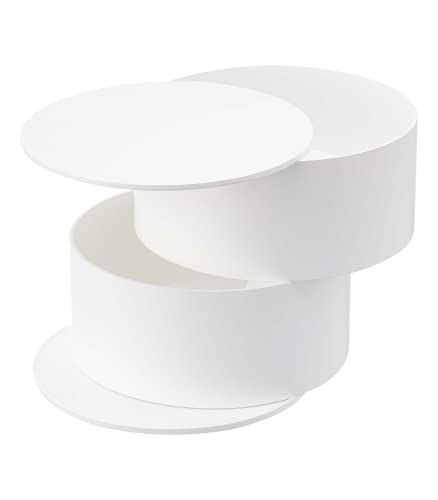 Yamazaki Home Tower Stacked Jewelry Box, Rotating Storage Organizer For Accessories Glasses Watches Earrings Display Holder - Abs Plastic, One Size, White