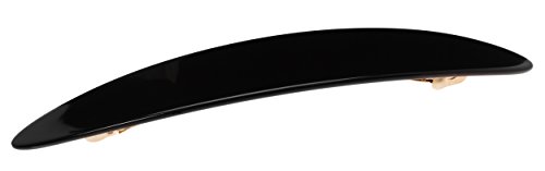 France Luxe Oblong Long and Skinny Barrette - Black