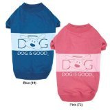 DogIsGood Halo Dog Tee, Small, Pink
