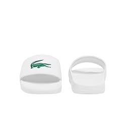 Lacoste Women's Serve Slide, White Croc, 6