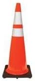 Orange Traffic Cones 36" W/ 4"& 6" Reflective Collars (12 pack)