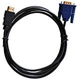Image of HDMI to VGA Cable 6 ft/1.8m - Gold Plated HDMI Male to VGA Male Adapter, HDMI to 15 Pin Adapter + HDMI to D-SUB Cable Compatible for PC,Monitor,Projector (1080P)