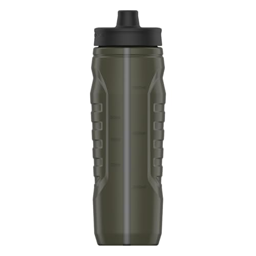 Under Armour Squeeze Water Bottles, 32 oz Water Bottles, Sideline Sports Water Bottle with Quick-Shot Lid, Quick & Easy Hydration, Gym Water Bottles, Squeeze Bottle, 1 32oz