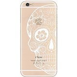 iPhone 6 PLUS / 6S PLUS Case, DECO FAIRYÂ® Ultra Slim Translucent Transparent Silicone Clear Gel-Floral Sugar Skull