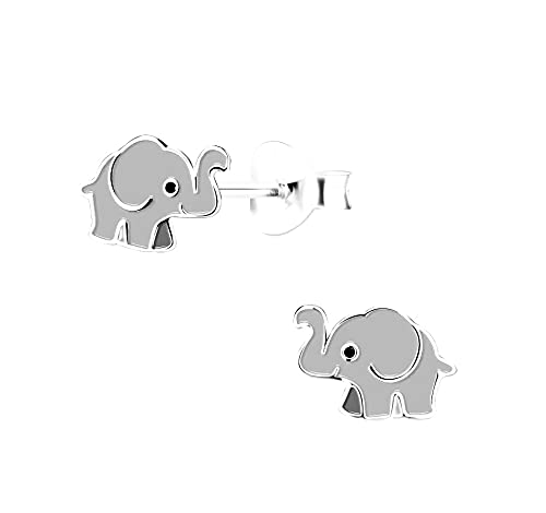 Cute Elephant Earrings Studs 925 Sterling Silver