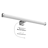 Aourow Lampada da Specchio a LED 40cm 10W 1200lm,Luce Specchio Bagno Super Lumin