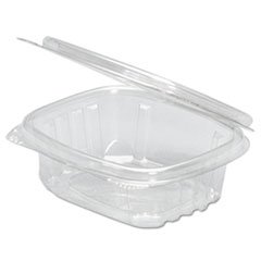 Secure Seal AD16S 16-Ounce Capacity 7.25-Inch Length by 6.38-Inch Width by 1-Inch Height Clear Color 1 Compartment Plastic Shallow Hinged Deli Container 100-Pack (2 Packs of 100)
