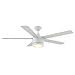 Hampton Bay Merwry 52 In. LED Indoor White Ceiling Fan