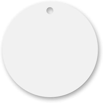 One-Sided Blank Aluminum Sublimation Tags - 1-1/2" White Circle - Pack of 25