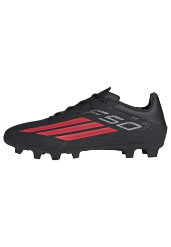 adidas Mixte F50 Club Firm Ground/Multi Ground Football Boots, Core Black/Lucid Red/Core Black, 38 EU