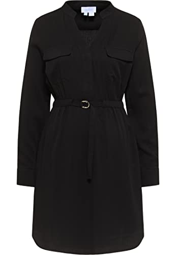 Festland Vestido de Manga Larga, Negro, L para Mujer