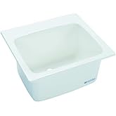 25 in W x 22 in L x 13 3/4 in H, Drop-in, Fiberglass, Utility Sink