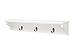 Kiera Grace Finley Floating Modern Wall Mounted Hanging Shelf with 3 Metal Hooks for Home, Office, 1Pack, 24