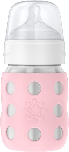 Lifefactory 8-Ounce Stainless-Steel Vacuum-Insulated Wide-Neck Baby Bottle with…