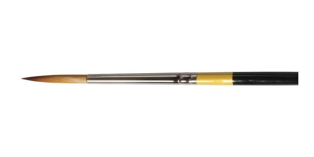 Daler-Rowney System3 Acrylic Brush, Synthetic Hair, Short Handle, Round, 12