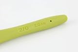 Clover Amour Crochet Hook 2.0mm 2mm Green Easy Grip Metal CL1050 view 5