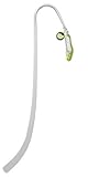 Lime Green High Heel Shoe with Bow Silver Plated Charm Bookmark with Peridot Swarovski Drop Lime Green High Heel Shoe with Bow Silver Plated Charm Bookmark with Peridot Swarovski Drop
