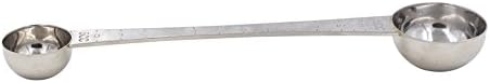 CoaGu 10" Premium Quality 18/10 Stainless Steel Dual Scoop Coffee Spoon And Tea Scoop with Tick Mark, 2 tbsp and 1 tbsp