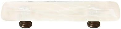 Cirrus 3" Center Bar Pull Base Finish: Oil Rubbed Bronze, Color: Cranberry Mardi Gras