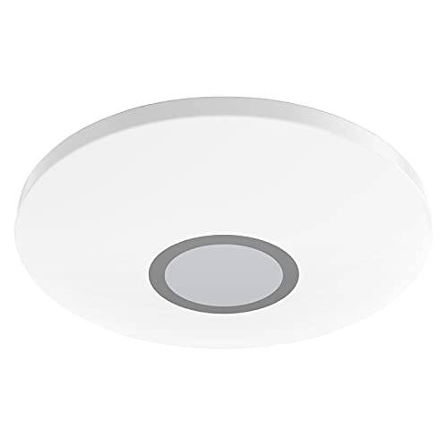 LEDVANCE LED Wall and Ceiling Luminaire in Glitter Optics with Motion Detector, Warm White (3000K), Operating Modes can be Changed with a Click, 440mm Diameter, ORBIS Sparkle DOT Click Sensor