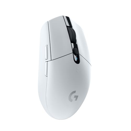 Logitech G G305 LIGHTSPEED kabellose Gaming-Maus mit HERO 12K DPI Sensor, Wireless Verbindung, 6 programmierbare Tasten, 250 Stunden Akkulaufzeit, Leichtgewicht, PC/Mac - Weiß