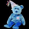 TY Beanie Baby - SEPTEMBER the Teddy Birthday Bear (w/ hat)