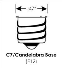 Bioluz LED 4W Filament Candelabra Bulb, E12 Base