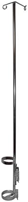 FWF IV POLE 69" TALL W/ ADJUSTABLE BRACKET FOR WHEELCHAIRS HOLDS 1 ( D OR E STYLE ) OXYGEN CYLINDER DIAMETER 4.3" MADE IN USA
