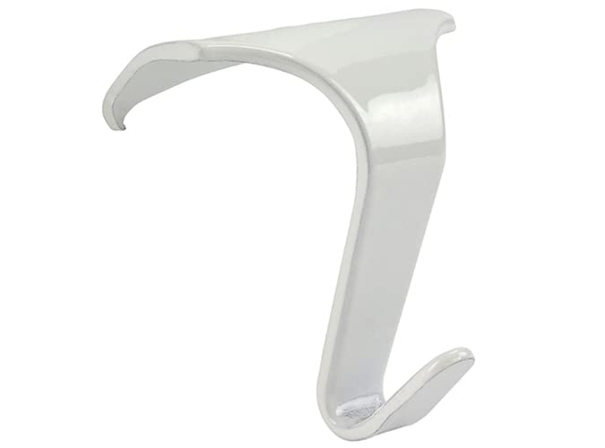 4 x White Picture Rail Moulding Hooks Contemporary Heavy Duty 34mm Wide x 38mm High