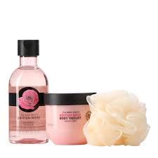 The Body Shop British Rose Body Yogurt 200ml and Shower Cream 250ml