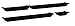 Kiera Grace Classic Multi Length Shelves, Black, Set of 4