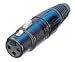 Neutrik NC3FX-B 3-Pin F Cable MT XLR, Black with Gold Contacts
