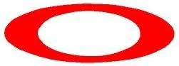 Oakley O Decal Sticker- 4" long (red)