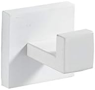 AQJD SUS 304 Stainless Steel Robe Hooks White Finish Wall Mounted Multifunctional Hooks Bathroom Hardware Accessory Modern Style