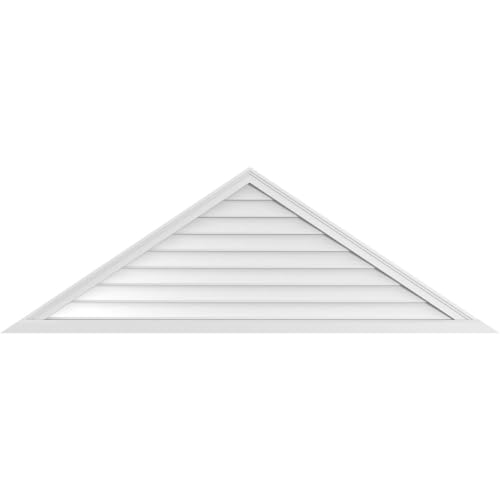 76"W x 25-3/8"H Triangle Surface Mount Signature Urethane Gable Vent 8/12 Pitch…