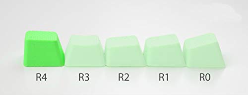 Blank TPR Rubber Gaming Keycaps 4 Keys Set 1u for Cherry MX Mechanical Keyboards Compatible OEM (R4, Neon Green) - Thumbnail 4
