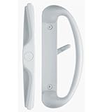 Cambridge Sliding Door Handle Set Durable hardware door locks, door handles, door hardware in White Finish Fits 3-15/16