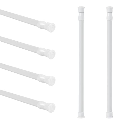 Minnhua 6 x 30-50 cm Pressure Curtain Rods, Extendable without Drilling Adjustable Curtain Rod for Windows, Living Room, Shop, Wardrobe