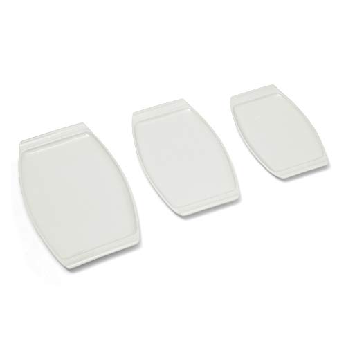PURTURE Porcelain Serving Platter - Rounded Rectangular Plates - White - Farmhouse Kitchen Dishes - Appetizer Tray - Elegant & Luxurious Serveware - Plate Set - Oven/Dishwasher Safe - Holiday Decor - Thumbnail 2