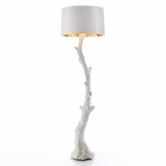 gold floor lamp white shade