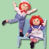 Poseable Raggedy Ann & Andy Dolls by Applause