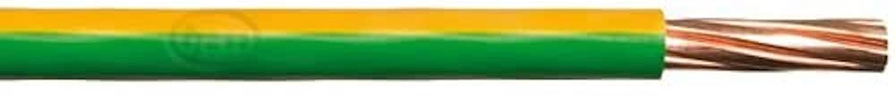 Merriway BH01512 Single Core Round Earth Cable, 6491X 1.5mm Yellow & Green, 10 Metres (33 feet)
